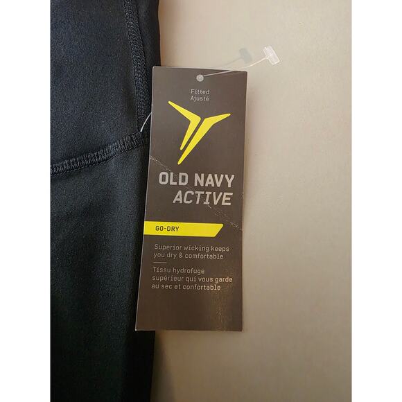 NWT Old Navy black compression leggings with white stripes - large - Picture 5 of 5